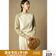 獨束大碼女裝2024冬季新款內搭圓領(lǐng)撞色毛衣胖mm百搭顯瘦上衣 云朵白 XL (尺碼：3)