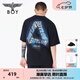 BOY LONDON【魔法星辰】夏男女同款珠光閃粉燙鉆T恤N01002 黑色 M