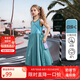 ASK JUNIOR抑菌涼爽兒童裙子25夏背心拼接長(zhǎng)裙女童連衣裙青少年 藍(lán)色  170 