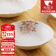 陶趣居日式盤(pán)子日本制造櫻花餐具套裝碗盤(pán)3D櫻花雨面設計陶瓷套裝間取櫻 9.4英寸橢圓深盤(pán)