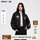 ONLY秋季NBA聯(lián)名款潮流三防短款棒球服外套女|124136021 H1Z 黑色 S (160) 80A
