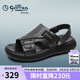 金利來男士涼鞋男夏季輕便柔軟兩穿戶外沙灘皮鞋G542420028AAF黑色41