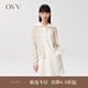 OVV2022春夏新款女裝經(jīng)典圓領(lǐng)單排扣粗花呢小香風休閑針織外套 米白花紋05 L