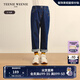Teenie Weenie Kids小熊童裝24秋款男童休閑刺繡百搭彈力牛仔褲 牛仔色 130 cm