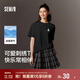 森馬（Semir）迪士尼短袖t恤女中長(zhǎng)款寬松圓領(lǐng)上衣25夏涼感打底衫109325100025