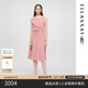 歌力思（ELLASSAY）2025夏季新款三醋纖粉色溫柔氣質(zhì)掐腰無袖連衣裙女EWE362Y15900 藕粉色 S