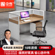 中偉（ZHONGWEI）職員辦公桌椅組合屏風(fēng)工位財務(wù)電腦桌隔斷卡座單人位含柜椅可定制