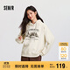 森馬（Semir）地理系列衛衣女冬季圖案插肩袖加絨連帽上衣101724116010