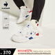 樂卡克（Le coq sportif）法國公雞2025春季新品男女同款休閑鞋跑步鞋 白/藍(lán)/紅 38