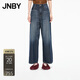 江南布衣（JNBY）【商場同款】25秋新品牛仔褲含棉闊腿5P7E12100 995/牛仔洗藍 S