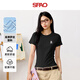 SPAOSP短袖t恤女2025年夏季新款緊身圓領設計感修身衣服SPDX25AT01XY