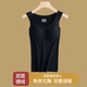 密汐皙迪（micisty）雙面德絨帶胸墊保暖背心女無(wú)痕發(fā)熱打底上衣吊帶內衣加絨秋冬季 黑色 L 110-125斤