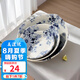 美濃燒 日式餐具進(jìn)口青花浮雕湯碗手繪碗壽司家用飯碗花集系列 HT-6飯碗【13.7CM*6.5CM】