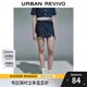 UR2025夏季新款女裝復古休閑腰帶飾裙褲牛仔短褲UYY850121 藍色 28