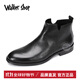Walker Shop馬丁靴男【優(yōu)質(zhì)頭層牛皮】2025新款真皮商務(wù)英倫切爾西靴加絨短靴 黑色 41 （皮鞋碼）