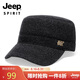 吉普（JEEP）帽子男士秋冬季鴨舌帽加絨加厚防風護耳保暖冬帽時尚棒球帽A0144