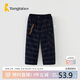 童泰褲子秋冬季兒童長(cháng)褲外出休閑褲加絨加厚T34S061N-DS 藏青 110cm 