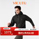 威可多（VICUTU）男士城市輕戶(hù)外【破風(fēng)者三代Ⅱ級】夾克春季連帽外套 石墨黑 XL