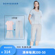 舒雅【3A抑菌】女50S莫代爾短袖短褲七分褲三件套家居服套裝