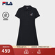 FILA 斐樂(lè)官方女子針織連衣裙2025夏新款時(shí)尚休閑純棉基礎(chǔ)POLO裙 傳奇藍(lán)-NV M 165/84A/M