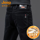 JEEP SPIRIT吉普燈芯絨褲子男士春秋外穿加絨條絨男褲爸爸裝休閑褲直筒長(cháng)褲男 621黑色（加絨款） 33