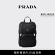 PRADA/普拉達【禮物】Re-Nylon與Saffiano牛皮革雙肩包背包 黑色