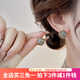 伊黛兒國風(fēng)琺瑯耳環(huán)2025新款爆款高級感中古風(fēng)耳釘女彩繪適合春天的耳飾 E4006彩色