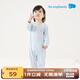 麗嬰房嬰幼兒連身衣天絲長袖連身裝嬰兒哈衣爬服春季哈衣爬服 海鹽藍(lán) 80cm /1歲