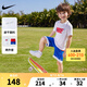 NIKE 耐克小童裝男童短袖T恤短褲2件套夏季兒童DRI-FIT速干運(yùn)動(dòng)套裝 學(xué)院紅 130 /64 【建議身高116-122cm】