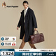 暇步士（Hush Puppies）旅行包男士復古真皮高檔頭層牛皮時(shí)尚隨身通勤大容量登機包行李包 深咖色HA-1311009W-504