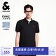 杰克·瓊斯（JACK&JONES）25年男裝短袖POLO衫男士【涼感】商務(wù)休閑品牌刺繡翻領(lǐng)夏季T恤男 E40黑色 常規(guī) M