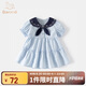 班喜迪【俏皮蝴蝶結(jié)】女童連衣裙夏裝新款兒童洋氣公主裙女寶寶純棉裙子