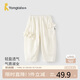 童泰（TONGTAI）女寶寶褲子春秋季兒童外出休閑褲女童可愛(ài)花邊寬松長(cháng)褲白色100cm