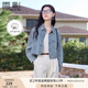 香影牛仔襯衫外套女短款2025春秋季新款復(fù)古休閑翻領(lǐng)小個子牛仔衣 牛仔藍 L