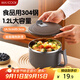 美廚（maxcook）304不銹鋼泡面碗 學(xué)生飯盒餐杯泡面杯1200ML 藍灰色MCFT0070