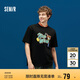 森馬（Semir）瘋狂動(dòng)物城短袖T恤男2025夏季情侶卡通印花上衣潮流109325100208