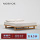 NORHOR北歐表情/日式復(fù)古簡約/素住無床頭齊邊實(shí)木雙人床/床架G A款本色櫸木/平臺款床 1800mm*2000mm框架結(jié)構(gòu)