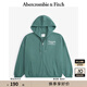 ABERCROMBIE & FITCH女裝24春秋款經(jīng)典LOGO抓絨拉鏈開襟衛(wèi)衣外套KI152-4128 橄欖綠 L 165/104A