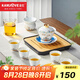 金灶（KAMJOVE）國潮工夫茶具套組 泡茶功夫茶具套裝 家用蓋碗茶杯陶瓷茶具KP-828 【國風(fēng)紋飾 大氣之選】似錦年華