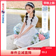 鉛筆俱樂(lè)部童裝2025夏裝新款女童連衣裙中大童裙子兒童收腰碎花裙 藍(lán)色 150 cm