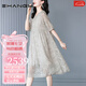Ehangy輕奢品牌真絲連衣裙女2025年夏季新款重工刺繡高級(jí)感桑蠶絲裙子 銀灰色 S [適合<105]斤