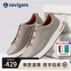 納維凱爾（Navigare）意大利小帆船真皮低幫板鞋透氣簡約高級商務(wù)百搭休閑鞋一腳蹬男鞋 卡其 39 （順豐速發(fā)）