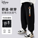 DISNEY童裝兒童運動(dòng)褲2025新款休閑透氣女童長(cháng)褲秋季束腳男孩褲子 迪坐坐奇K黑 130