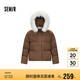 森馬（Semir）羽絨服女毛領連帽保暖簡約2024冬防水防風面包服寬松109724113014