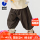 迷你巴拉巴拉男女童褲子2025秋新款兒童寬松燈芯絨長(cháng)褲【泡泡褲】 深咖啡50917 100