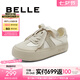 百麗（Belle）行云新中式芭蕾德訓鞋女休閑板鞋B1873BM4 米白-簡約 38 (240mm)