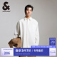 杰克·瓊斯（JACK&JONES）潮流時尚簡約風(fēng)字母刺繡寬松舒適百搭尖領(lǐng)長袖襯衫男裝225105018 A06雪白色 M