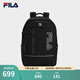 FILA 斐樂(lè )官方男士背包2025秋季新款時(shí)尚休閑雙肩包大容量電腦包 正黑色-BK XS