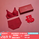 金三塔內(nèi)衣女紅品真絲文胸中腰內(nèi)褲紅色本命年婚慶文胸內(nèi)褲套裝禮盒 焦糖紅2963 M