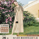 絲柏舍短袖中長裙2025夏裝新款女裝假兩件學(xué)院風(fēng)拼接連衣裙
